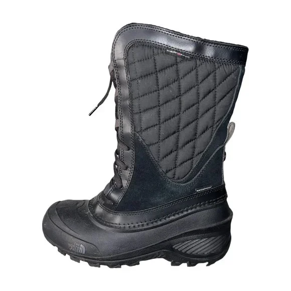 The North Face Thermoball Waterproof Leather Snow Ski Sledding Boots Girl's 4 - Picture 5 of 10